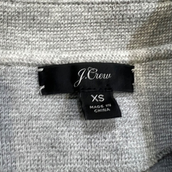 J. Crew Gray Merino Wool Sophie Open Front Sweater Blazer Cardigan XS - Picture 3 of 13